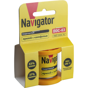 Припой Navigator 93 081 NEM-Pos02-63K-2-K50 (ПОС-63, катушка, 2 мм, 50 гр). Фото 3