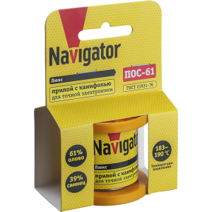 Припой Navigator 93 085 NEM-Pos02-61K-1-K200 (ПОС-61, катушка, 1 мм, 200 гр). Фото 3