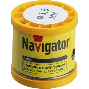 Припой Navigator 93 086 NEM-Pos02-61K-1.5-K200 (ПОС-61, катушка, 1.5 мм, 200 гр). Фото 1