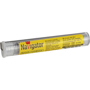 Припой Navigator 93 098 NEM-Pos01-61K-1.5-F10 (ПОС-61, колба, 1.5 мм, 10 гр). Фото 1
