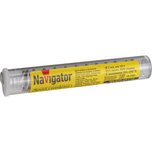 Припой Navigator 93 099 NEM-Pos01-61K-2-F10 (ПОС-61, колба, 2 мм, 10 гр). Фото 1