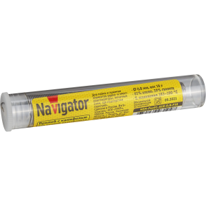 Припой Navigator 93 104 NEM-Pos01-61K-0.8-F16 (ПОС-61, колба, 0.8 мм, 16 гр). Фото 1