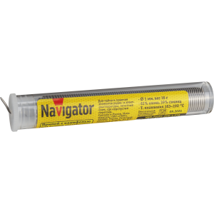 Припой Navigator 93 105 NEM-Pos01-61K-1-F16 (ПОС-61, колба, 1 мм, 16 гр). Фото 1