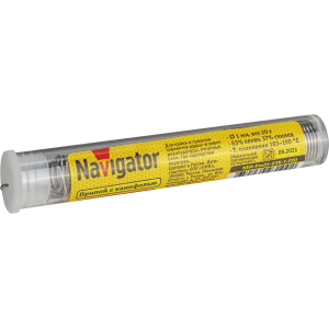 Припой Navigator 93 109 NEM-Pos01-63K-1-F20 (ПОС-63, колба, 1 мм, 20 гр). Фото 1