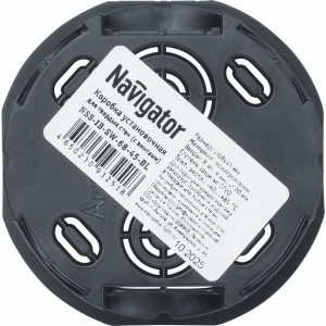 Коробка Navigator 93 251 NSS-IB-SW-68-45-BL установочная для твердых стен. Фото 3