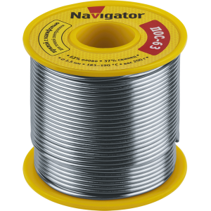 Припой Navigator 93 783 NEM-Pos05-63K-1.5-K200 (ПОС-63, катушка, 1.5 мм, 200 гр). Фото 1