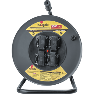 Удлинитель Navigator 93 899 NPE-RM-04-50-E-IP44-3x2.5 катушка 4 гн. c/з КГ 50м. Фото 2