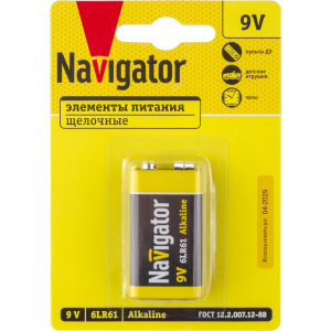 Элемент питания Navigator 93 997 NBT-NPE-6LR61-BP1. Фото 1