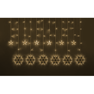 Гирлянда-бахрома «звёзды и снежинки» — Фото 1