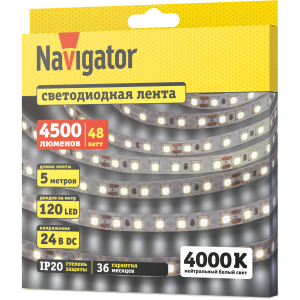 СД Лента Navigator 95 301 NLS-2835W120-9.6-IP20-24V 5м. Фото 2