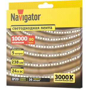 СД Лента Navigator 95 310 NLS-2835WW240-18-IP20-24V 5м. Фото 2