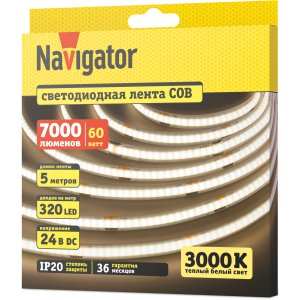 СД Лента Navigator 95 317 NLS-СОВWW320-12-IP20-24V 5м. Фото 2