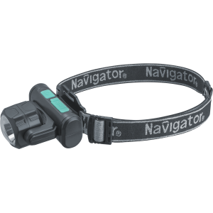 Фонарь Navigator 95 555 NPT-H38-ACCU налоб 1COBx3.2Вт+1LEDx3Вт,4реж,Li-ion1.2Ач. Фото 1
