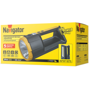 Фонарь Navigator 95 567 NPT-SP37-ACCU прож/кемп.1LED,10W+60COB,6W,4хli-ion 1,2Ач. Фото 4
