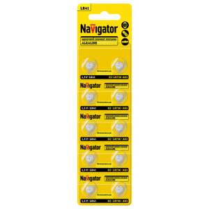 Элемент питания Navigator 95 661 NBT-04 (LR41, AG3, LR736, BP10). Фото 1