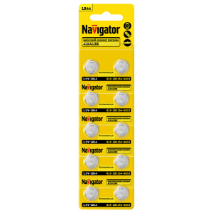 Элемент питания Navigator 95 663 NBT-06 (LR44, AG13, LR1154, BP10). Фото 1