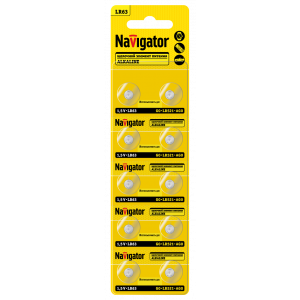 Элемент питания Navigator 95 664 NBT-07 (LR63, AG0, LR521, BP10). Фото 1