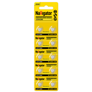 Элемент питания Navigator 95 669 NBT-12 (LR48, AG5, LR754, BP10). Фото 1