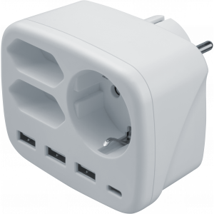 Разветвитель Navigator 95 680 NAD-USB03-1E+2X-WH. Фото 1