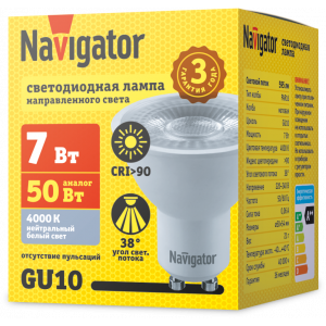 Лампа Navigator 99 980 NLL-PAR16-7-230-4K-GU10-38D. Фото 2
