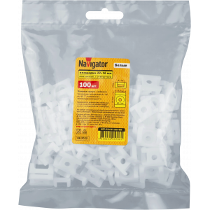 Площадки Navigator 95 706 NFP-22x16-100-WH под винт (100 шт/упак). Фото 2