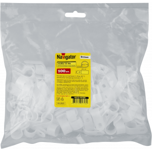 Скобы Navigator 95 718 NCC-12-100-WH (100 шт/упак). Фото 2