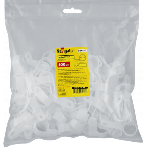 Скобы Navigator 95 720 NCC-20-100-WH (100 шт/упак). Фото 2