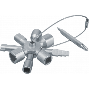 Ключ Navigator 95 764 NHT-Eck-13 для электрошкафов, 13 профилей, бита SL7/PH2. Фото 1