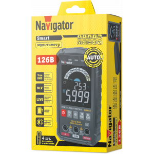 Мультиметр Navigator 95 770 NMT-Mm-126B, True RMS, Smart, цветной дисплей. Фото 4