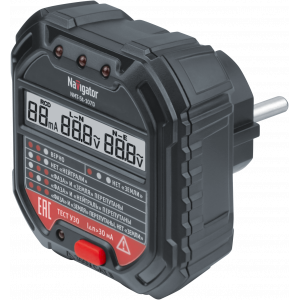 Тестер Navigator 95 797 NMT-St-107D (для розеток и УЗО, с вольтметром). Фото 2