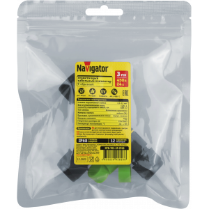 Коннектор Navigator 95 826 NTB-T03-3P-IP68 T-образный 3PIN. Фото 4