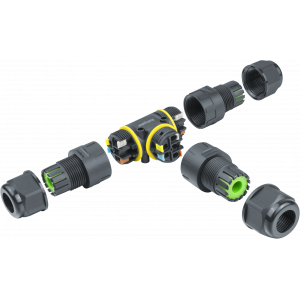 Коннектор Navigator 95 827 NTB-T03-5P-IP68 T-образный 5PIN. Фото 3