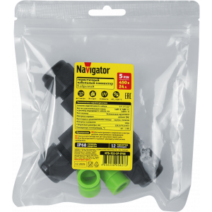 Коннектор Navigator 95 827 NTB-T03-5P-IP68 T-образный 5PIN. Фото 4