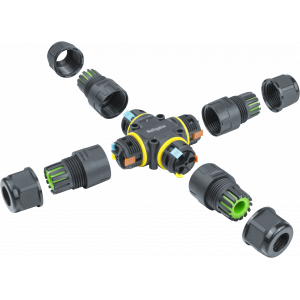 Коннектор Navigator 95 828 NTB-X03-3P-IP68 X-образный 3PIN. Фото 3