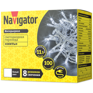 Гирлянда Navigator 14 025 NGF-S01-100CW-10-11.5m-230-C8-TR-IP20. Фото 2