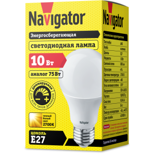 Лампа Navigator 14 122 NLL-A60-10-230-2.7K-E27-DIMM. Фото 2
