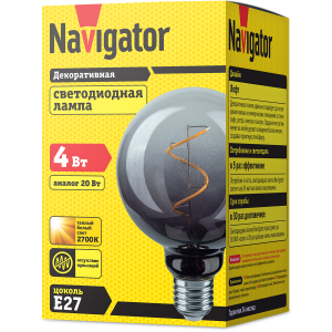 Лампа Navigator 14 498 NLL-F-G95-4-230-2.7K-E27-LSBT. Фото 2