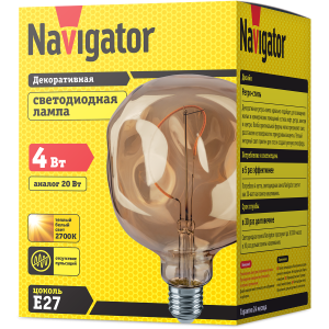 Лампа Navigator 14 499 NLL-F-G125ST-4-230-2.7K-E27-BE. Фото 2