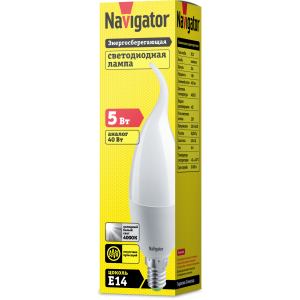 Лампа Navigator 61 026 NLL-P-FC37-5-230-4K-E14-FR. Фото 2