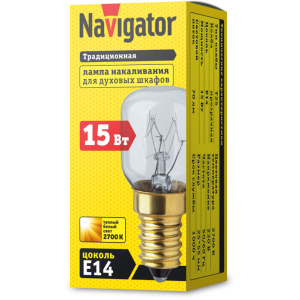 Лампа Navigator 61 207 NI-T25-15-230-E14-CL (для духовых шкафов). Фото 2
