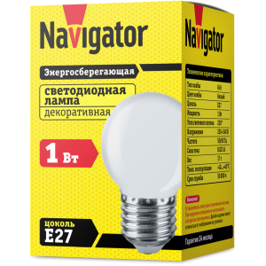 Лампа Navigator 61 243 NLL-G45-1-230-W-E27. Фото 2