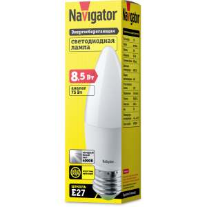 Лампа Navigator 61 328 NLL-C37-8.5-230-4K-E27-FR. Фото 2