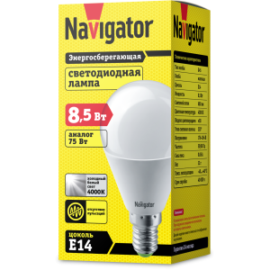 Лампа Navigator 61 334 NLL-G45-8.5-230-4K-E14. Фото 2