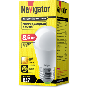 Лампа Navigator 61 336 NLL-G45-8.5-230-2.7K-E27. Фото 2