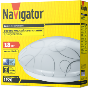 Светильник Navigator 61 418 NBL-R03-18-6.5K-IP20-LED кольца. Фото 3