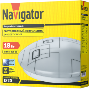 Светильник Navigator 61 424 NBL-R04-18-6.5K-IP20-LED квадраты. Фото 3