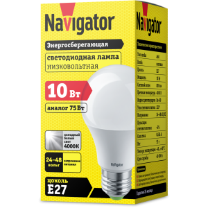 Лампа Navigator 61 476 NLL-A60-10-24/48-4K-E27. Фото 2