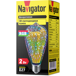 Лампа Navigator 61 487 NLL-3DRGB-ST64-2-230-E27. Фото 2