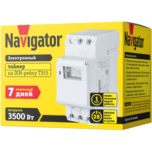 Таймер Navigator 61 559 NTR-E-D01-GR на DIN-рейку электрон.. Фото 3