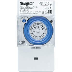 Таймер Navigator 61 560 NTR-A-D01-GR на DIN-рейку электромех.. Фото 2